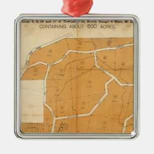 Pleasant Valley Tract, Oroville, California Metal Tree Decoration