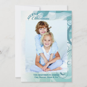 Pleasantly Textured Photo Holiday Card