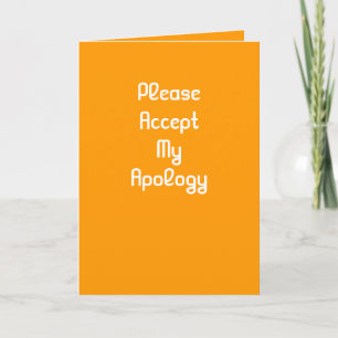 Please accept my apology greeting card