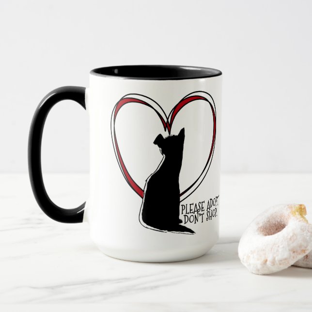 Please Adopt Don't Shop! | Animal Lover Mug (With Donut)