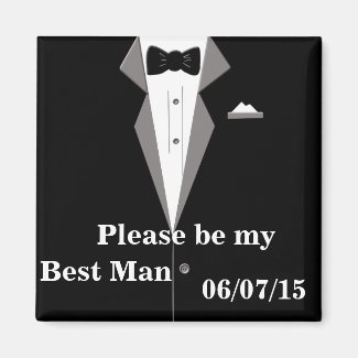 Please be my Best Man Save the Date Magnet