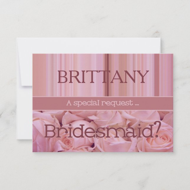 Please be my Bridesmaid? Invitation (Front)