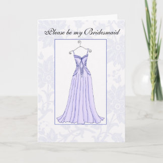 Please be my Bridesmaid lavender Invitation