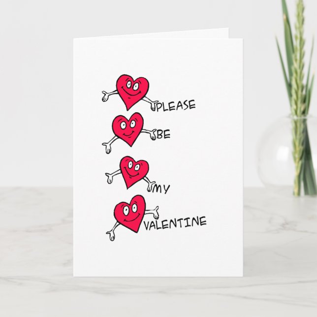 Please Be My Valentine Holiday Card (Front)