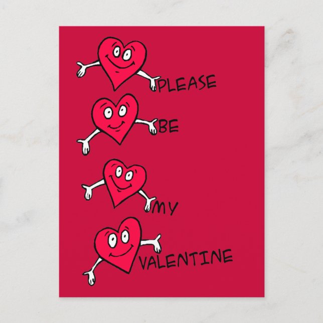 Please Be My Valentine - Postcard (Front)