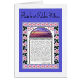 Please Be Our Ketubah Witness Card