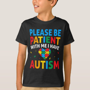 Please Be Patient I Have Autism Awareness Puzzle H T-Shirt