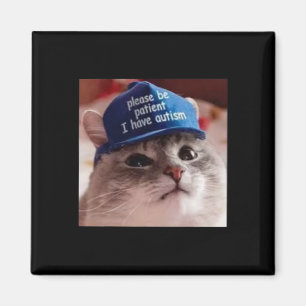 Please Be Patient I Have Autism Cat Funny Magnet