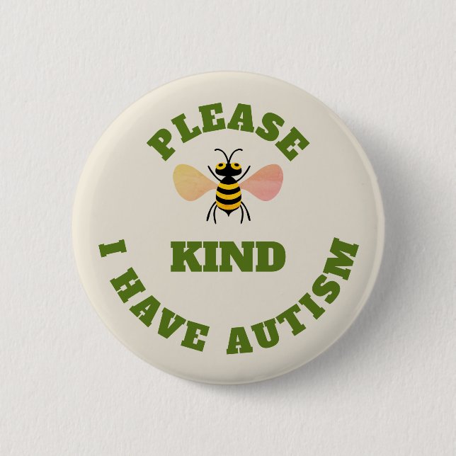 Please bee kind 6 cm round badge (Front)