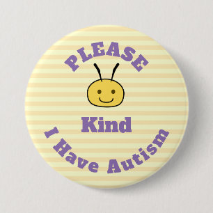 Please bee kind 7.5 cm round badge