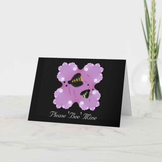 Please 'Bee' Mine Valentine Holiday Card (Front)