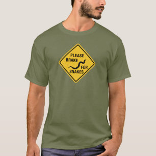 Please Brake For Snakes, Traffic Sign, Canada T-Shirt