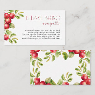 Please Bring A Recipe Modern Apple Enclosure Card