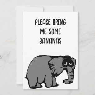 Please Bring Me Some Bananas Invitation