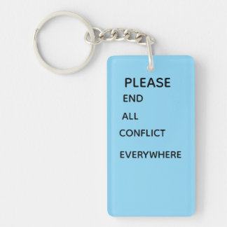 Please Button Key Ring