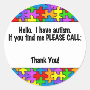 Please Call Autism ID Tag