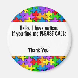 Please Call Autism ID Tag Magnet