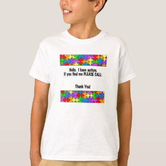 Please Call Autism ID Tag T-Shirt