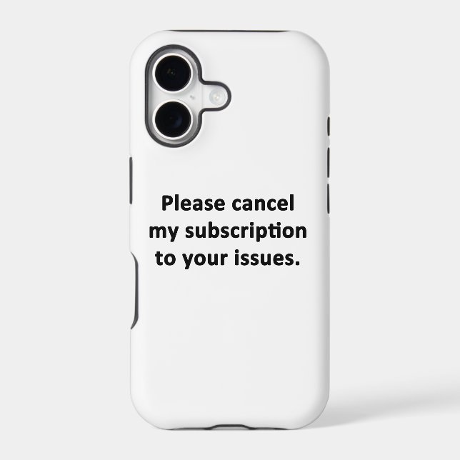 Please Cancel My Subscription to Your Issues (Back)