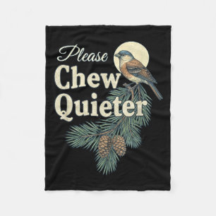 Please Chew Quieter Christmas Funny Novelty Fleece Blanket