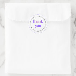Please Contact Door Dash Thank You Classic Round Sticker