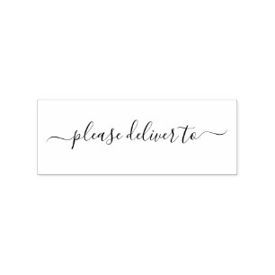 Please deliver to calligraphy rubber stamp