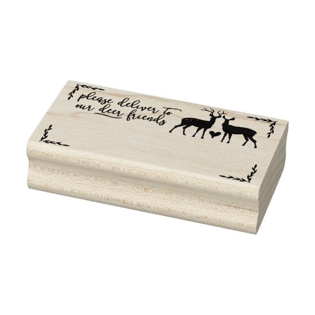 Please Deliver to Our Deer Friends Rubber Stamp (Stamp)
