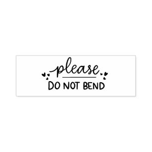 Do Not Bend Rubber Stamps Self Inking Stamps Zazzle UK