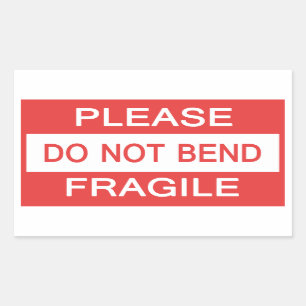 Please Do Not Bend Sticker