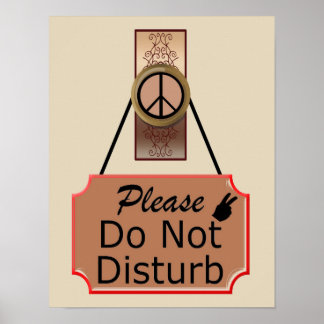 Please Do Not Disturb Poster