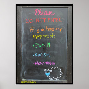 please do not enter if you have signs of... poster