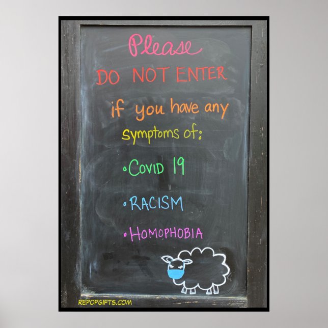 please do not enter if you have signs of... poster (Front)