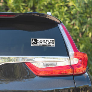 Please do not park too close wheelchair access req