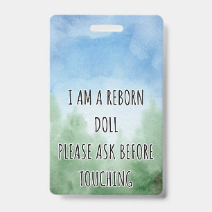 Please Don’t Touch Reborn Doll Car Seat Tag Badge ID Badge