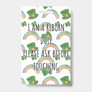 Please Don’t Touch Reborn Doll Car Seat Tag ID Badge