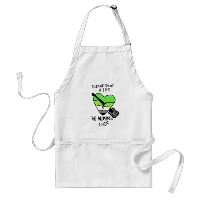 Please Don't Kiss The Aromantic Chef Apron (Front)