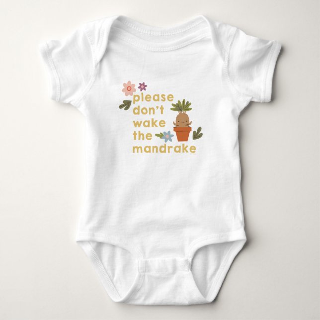Please Don't Wake The Mandrake Baby Bodysuit (Front)