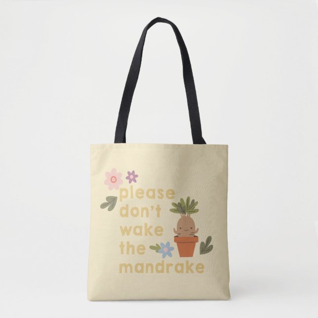 Please Don't Wake The Mandrake Tote Bag (Front)