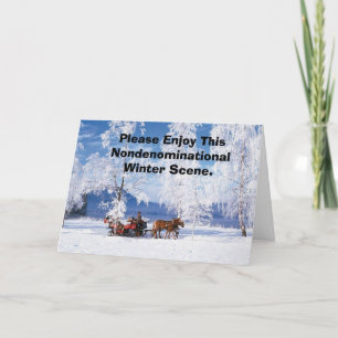 Please Enjoy This Nondenominational Winter Scene. Holiday Card