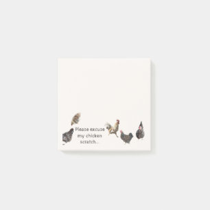 Please Excuse My Chicken Scratch Post-it Notes