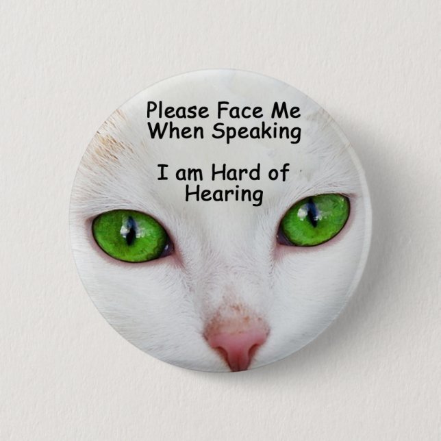 Please Face Me Button Cat Eyes (Front)