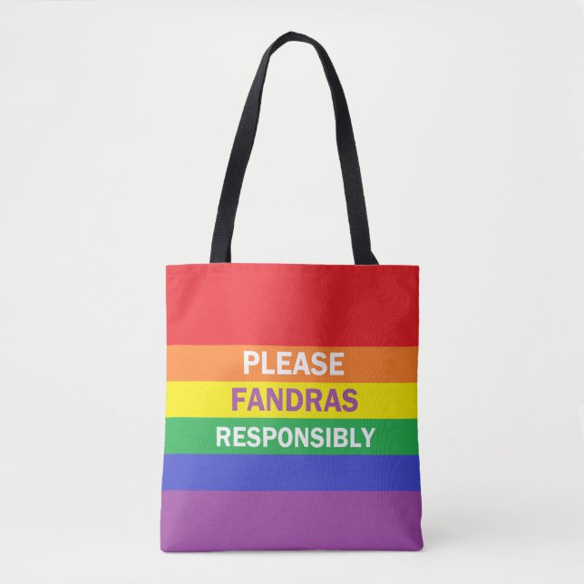 Please Fandras Responsibly Tote Bag (Front)