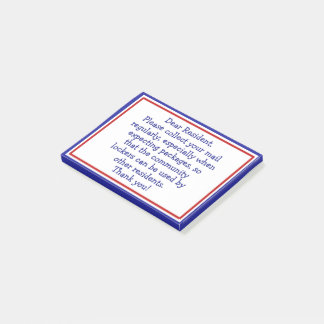 Please get your mail post-it notes