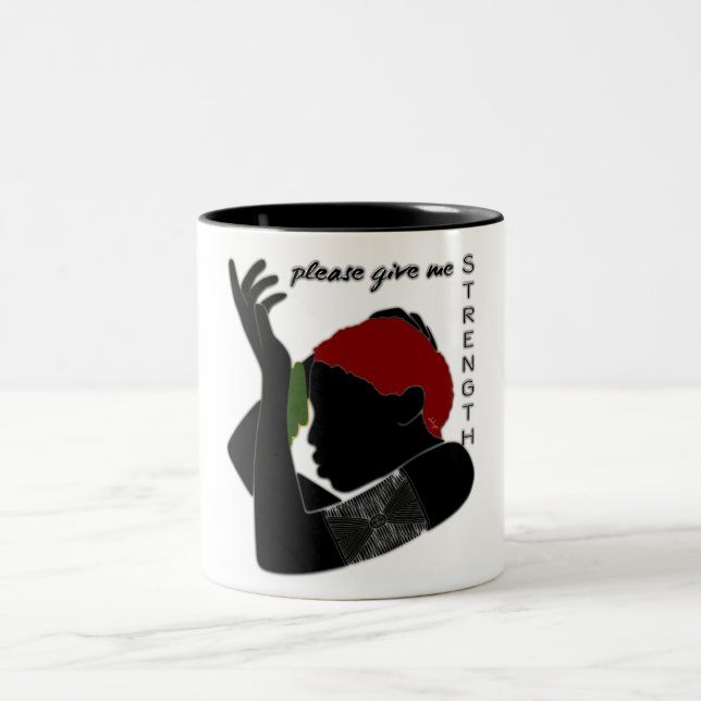 Please Give Me Strength Two-Tone Coffee Mug (Center)