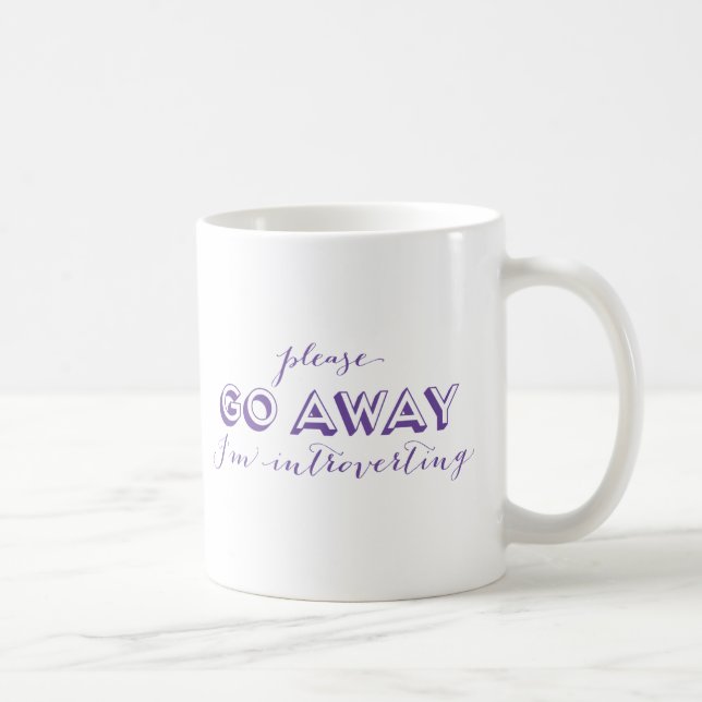 Please go away i'm introverting purple Introvert Coffee Mug (Right)