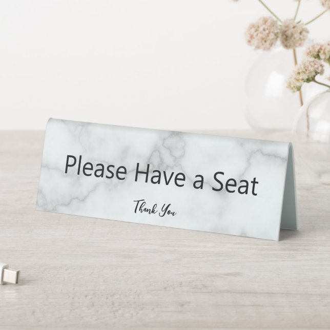 Please Have a Seat Faux White Marble (In SItu (Table))