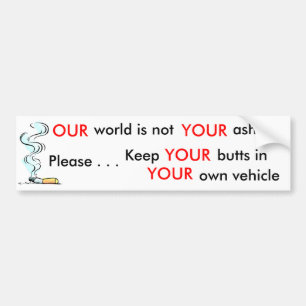 Please Help Keep Our Environment Clean... Bumper Sticker