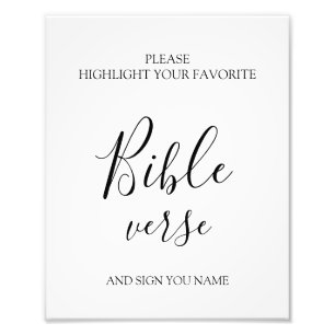 Please Highlight Your Favourite Bible Verse Sign