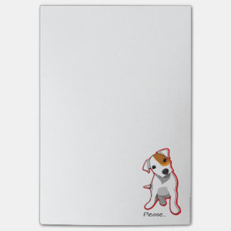 "Please" Jack Russell Terrier Postit Notes