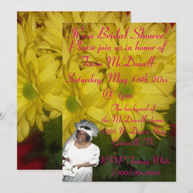 please join us bridal shower invitation (Front/Back)
